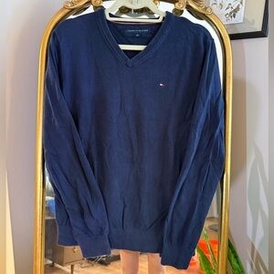 Tommy Hilfiger Men's Navy V-Neck Sweater